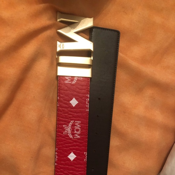 Unisex one size fits all MCM red belt